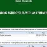 Finding Astrocycles with an Ephemeris min - Forex library